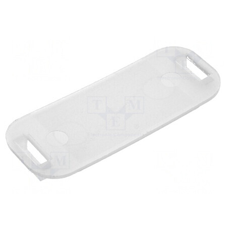 Etichetă poliamidă naturală UL94V-2, 12,7mm, prin orificiu | Electronic-mag.ro | Componente Electronice
