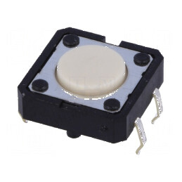 Microîntrerupător TACT SPST-NO 0,05A/24VDC THT, Pozitie 2, Fara accesorii | Electronic-mag.ro | Componente Electronice