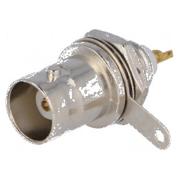 Conector BNC soclu mamă cu lipire pentru montare pe panou | Electronic-mag.ro | Componente Electronice