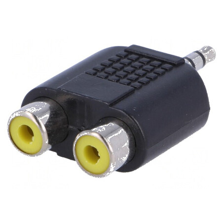 Adaptor Jack 3,5mm la RCA stereo x2 - Conector audio de calitate | Electronic-mag.ro | Componente Electronice