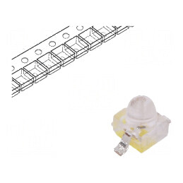 LED SMD Gull wing ambră 250-800mcd 15° 20mA 2,21x2,08x2,92mm | Electronic-mag.ro | Componente Electronice