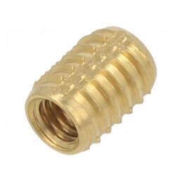 Adaos filetat din alamă M5 BN 37915 - Lungime 10mm pentru plastic | Electronic-mag.ro | Componente Electronice