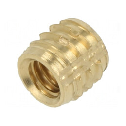 Adaos filetat din alamă M4, lungime 5,6mm, caracteristici duroplast | Electronic-mag.ro | Componente Electronice