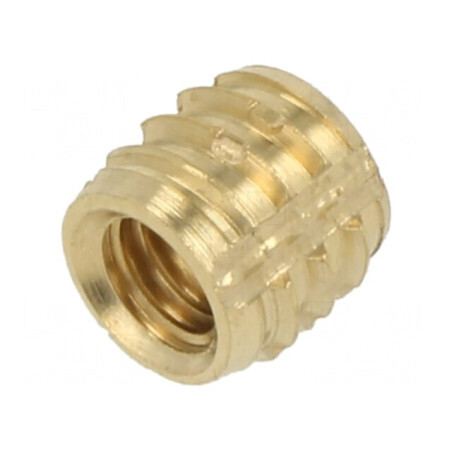 Adaos filetat din alamă M4, lungime 5,6mm, caracteristici duroplast | Electronic-mag.ro | Componente Electronice