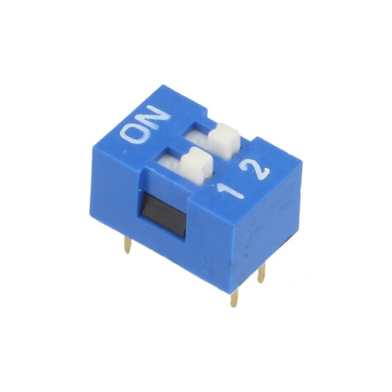 Comutator DIP-SWITCH 2 secţiuni ON-OFF 0,05A 12VDC | Electronic-mag.ro | Componente Electronice