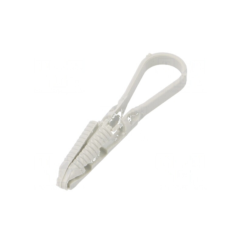 Clips tip curea Øbuclă 3-13mm W 4mm poliamidă gri deschis pentru fixare accesorii | Electronic-mag.ro | Componente Electronice