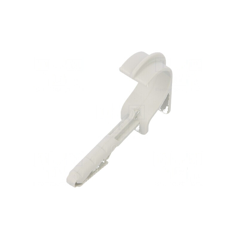 Element de susținere Øbuclă 16-23mm gri deschis cu 1 priză | Electronic-mag.ro | Componente Electronice