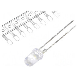 LED 5mm alb rece 75000mcd 15° convex 3÷3,8VDC | Electronic-mag.ro | Componente Electronice