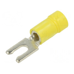 Vârf furcă izolată 3,5mm pentru cablu 4÷6mm² crimpat cositorit | Electronic-mag.ro | Componente Electronice