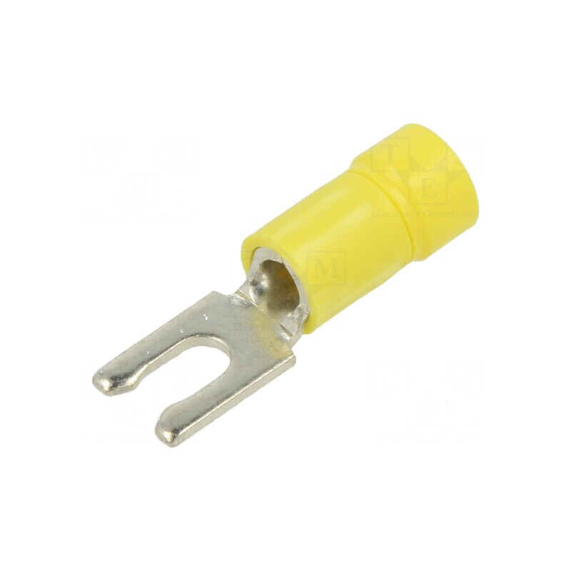 Vârf furcă izolată 3,5mm pentru cablu 4÷6mm² crimpat cositorit | Electronic-mag.ro | Componente Electronice