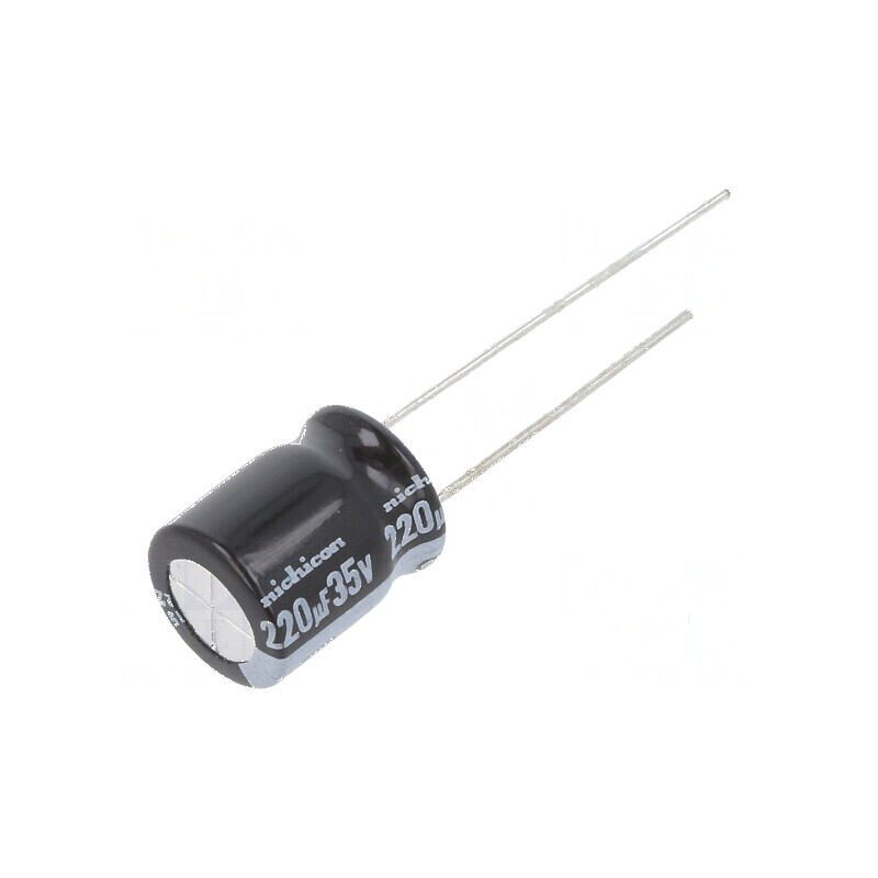 Condensator electrolitic low ESR THT 220uF 35VDC Ø10x12,5mm - Componentă electronică de calitate | Electronic-mag.ro | Componente Electronice Condensator electrolitic low ESR THT 220uF 35VDC Ø10x12,5mm - Componentă electronică de calitate | Electronic-mag.ro | Componente Electronice