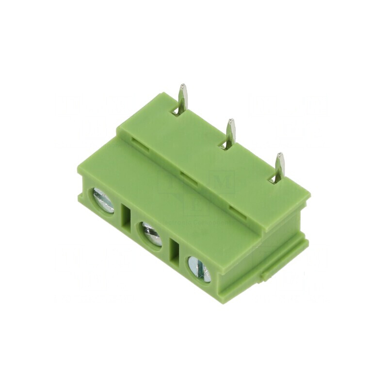 Regletă de conexiuni PCB 7,5mm cu 3 piste pentru montaj drept | Electronic-mag.ro | Componente Electronice