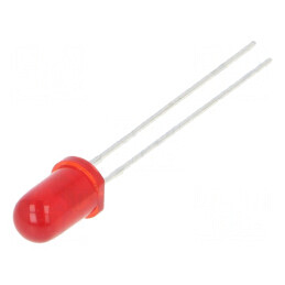 LED 5mm roșie 3mcd 60° convex - iluminat eficient, 2 310mW | Electronic-mag.ro | Componente Electronice