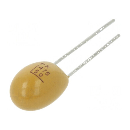 Condensator tantal 4,7uF 50VDC THT ±20% -55÷85°C 2,54mm | Electronic-mag.ro | Componente Electronice