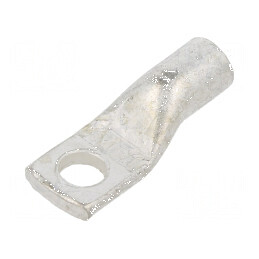 Vârf inelar tubular M5 10mm² cu cablu cositorit 8AWG, crimpat | Electronic-mag.ro | Componente Electronice