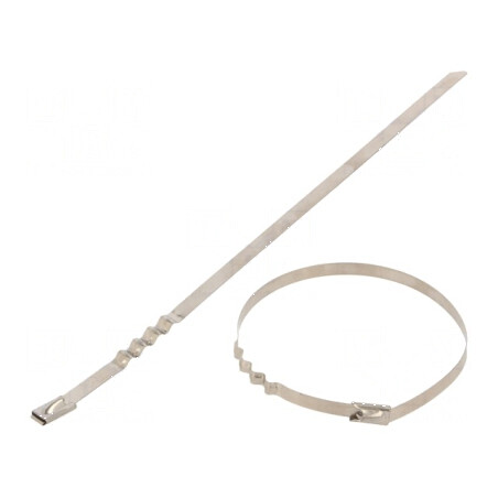 Colier de strângere din oțel inoxidabil AISI 304, L: 200mm, W: 4,6mm | Electronic-mag.ro | Componente Electronice