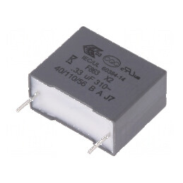 Condensator polipropilenă X2 F863 0,33uF dimensiuni 18x14,5x8,5mm | Electronic-mag.ro | Componente Electronice