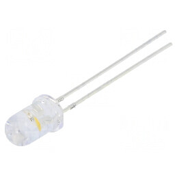 LED 5mm roșu/alb cald cu clipire 3000-8400mcd | Electronic-mag.ro | Componente Electronice