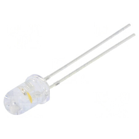 LED 5mm roșu/alb cald cu clipire 3000-8400mcd | Electronic-mag.ro | Componente Electronice