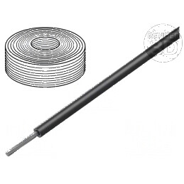 Cablu SiF 1x0,5mm2 litat Cu LSZH, silicon negru rezistent la temperaturi între -60 și 180°C | Electronic-mag.ro | Componente Electronice