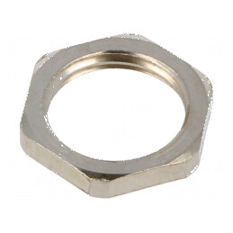 Piuliță M16 din alamă 19mm, filet metric, pas 1.5 Entrelec | Electronic-mag.ro | Componente Electronice