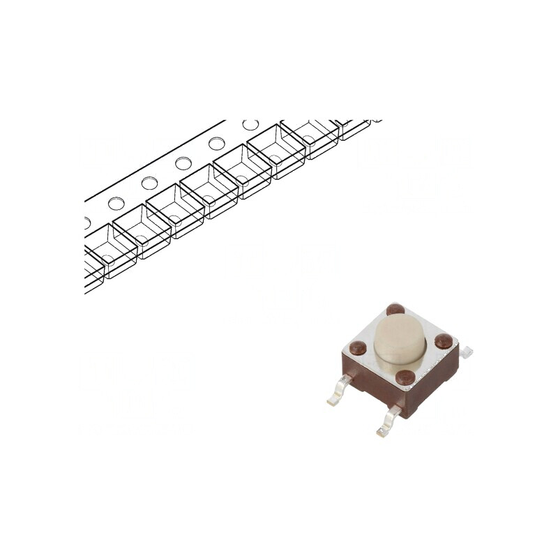 Microîntrerupător TACT SPST-NO 0,05A/12VDC SMT - Pozitie 2, Fara Contacte | Electronic-mag.ro | Componente Electronice Microîntrerupător TACT SPST-NO 0,05A/12VDC SMT - Pozitie 2, Fara Contacte | Electronic-mag.ro | Componente Electronice