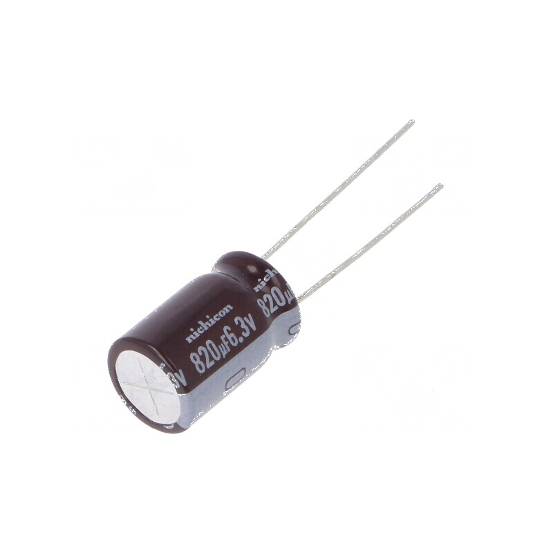 Condensator electrolitic low ESR THT 820uF 6,3VDC Ø10x16mm pentru circuite electrice | Electronic-mag.ro | Componente Electronice Condensator electrolitic low ESR THT 820uF 6,3VDC Ø10x16mm pentru circuite electrice | Electronic-mag.ro | Componente Electronice