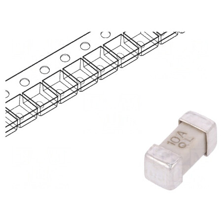 Siguranţă ardere rapidă SMD 10A 125VAC 125VDC 2410 | Electronic-mag.ro | Componente Electronice