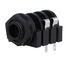 Conector Jack 6,3mm Soclu Mamă Mono Piste 2 THT pentru Montaj pe Placă | Electronic-mag.ro | Componente Electronice