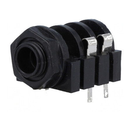 Conector Jack 6,3mm Soclu Mamă Mono Piste 2 THT pentru Montaj pe Placă | Electronic-mag.ro | Componente Electronice