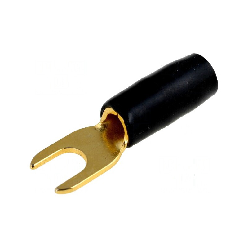 Terminal tip furcă M4 6mm² aurit, izolat negru | Electronic-mag.ro | Componente Electronice Terminal tip furcă M4 6mm² aurit, izolat negru | Electronic-mag.ro | Componente Electronice
