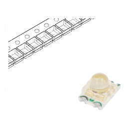 LED SMD 1210 roșie/verde 3,2x2,4x2,4mm 20° 20mA - Lumină de Tip SMD pentru Proiecte DIY | Electronic-mag.ro | Componente Electronice