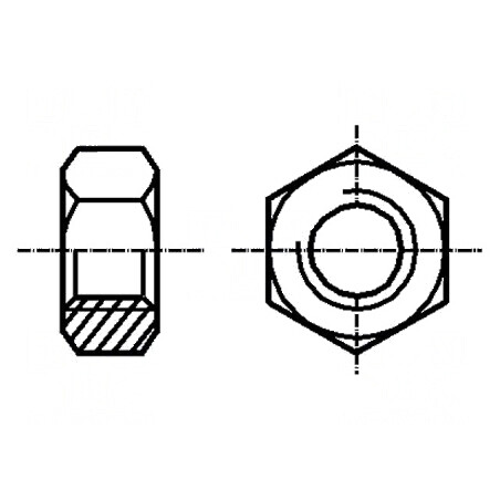 Piuliță hexagonală M1,2 0,25 din oțel cu acoperire zincată, dimensiuni H: 1mm, 3mm | Electronic-mag.ro | Componente Electronice