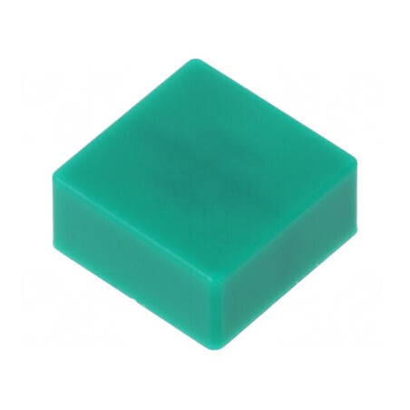 Tastă cu împingere pătrată verde 5,5mm -25÷70°C | Electronic-mag.ro | Componente Electronice