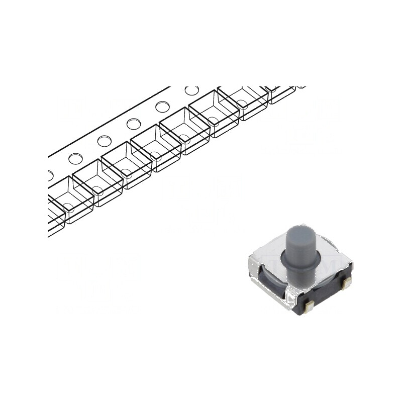 Microîntrerupător TACT SPST-NO 0,05A/24VDC SMT - Pozitie 2 fără contact | Electronic-mag.ro | Componente Electronice