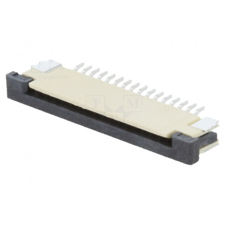Conector FFC/FPC 16 PIN ZIF SMT cositorit orizontal 30mΩ | Electronic-mag.ro | Componente Electronice