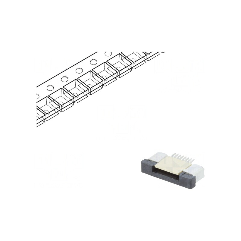 Conector FFC/FPC orizontal 8 PIN ZIF SMT 500mA cositorit - Componentă electronică | Electronic-mag.ro | Componente Electronice Conector FFC/FPC orizontal 8 PIN ZIF SMT 500mA cositorit - Componentă electronică | Electronic-mag.ro | Componente Electronice
