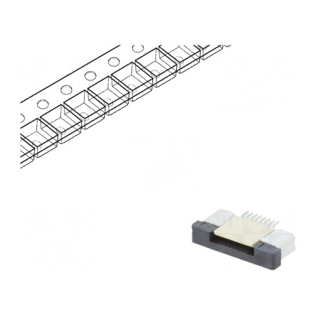 Conector FFC/FPC orizontal 8 PIN ZIF SMT 500mA cositorit - Componentă electronică | Electronic-mag.ro | Componente Electronice