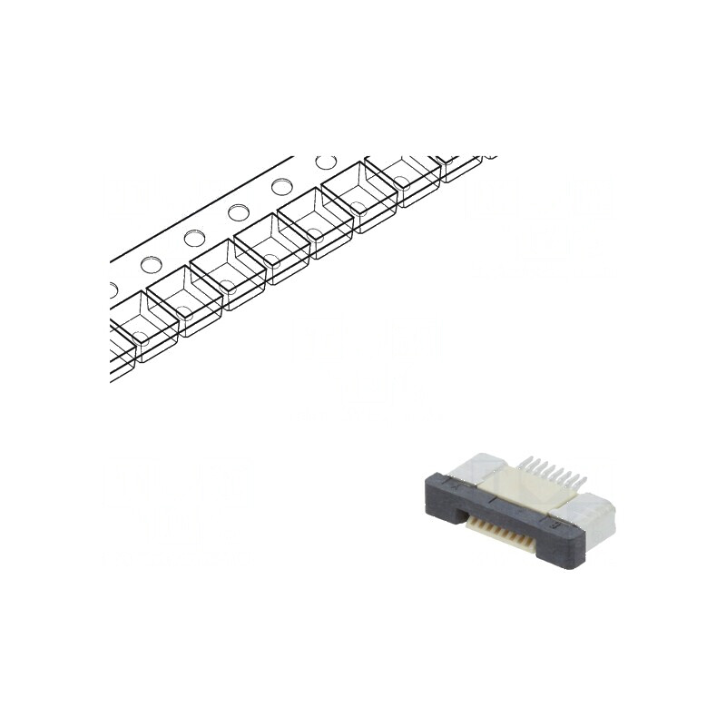 Conector FFC/FPC orizontal 8 PIN ZIF SMT 500mA cositorit | Electronic-mag.ro | Componente Electronice Conector FFC/FPC orizontal 8 PIN ZIF SMT 500mA cositorit | Electronic-mag.ro | Componente Electronice