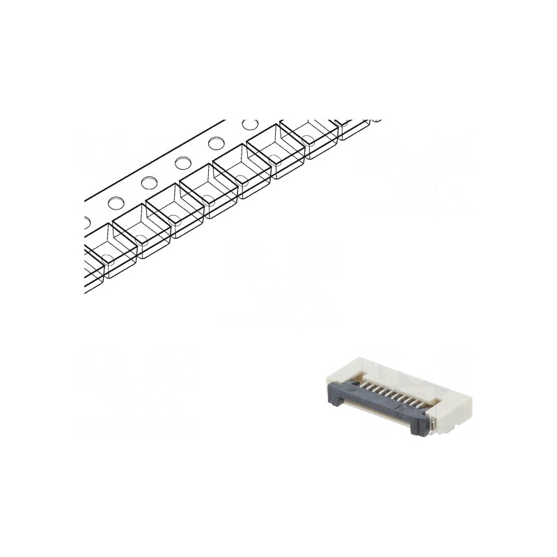 Conector FFC/FPC orizontal 10 pini ZIF SMT 500mA cositorit | Electronic-mag.ro | Componente Electronice Conector FFC/FPC orizontal 10 pini ZIF SMT 500mA cositorit | Electronic-mag.ro | Componente Electronice