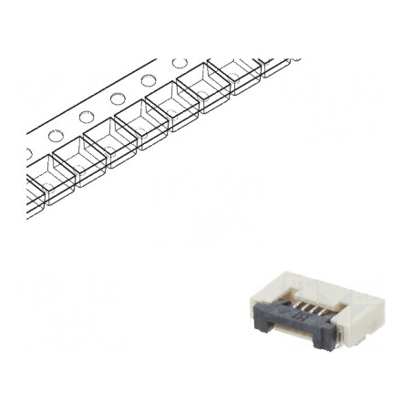 Conector FFC/FPC orizontal ZIF 4 pini SMT 500mA cositorit | Electronic-mag.ro | Componente Electronice