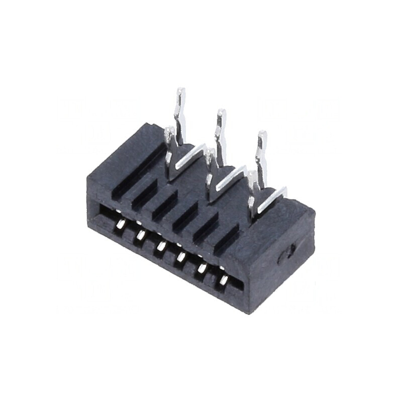 Conector FFC/FPC 90° cu 6 pini Non-ZIF THT cositorit | Electronic-mag.ro | Componente Electronice