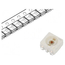 LED SMD 3528 PLCC6 Roșie 12,1-24,2lm 3,5x2,8x1,7mm pentru Iluminat Interior | Electronic-mag.ro | Componente Electronice