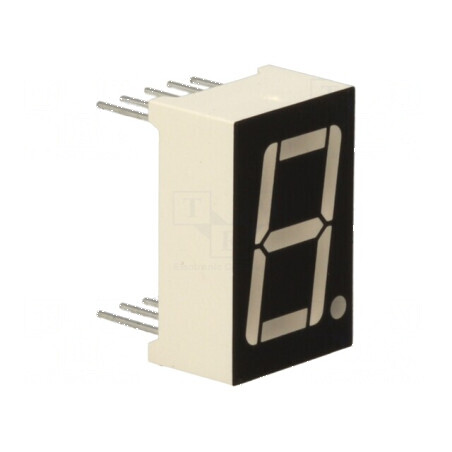 Afișaj LED cu 7 segmente 14,2mm 0,56 Nr.car: 1 roșie 11mcd pentru proiecte electronice | Electronic-mag.ro | Componente Electronice