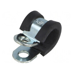 Clipsuri Øbuclă din oţel cu protecţie EPDM, 10mm diametru, 12mm lăţime | Electronic-mag.ro | Componente Electronice