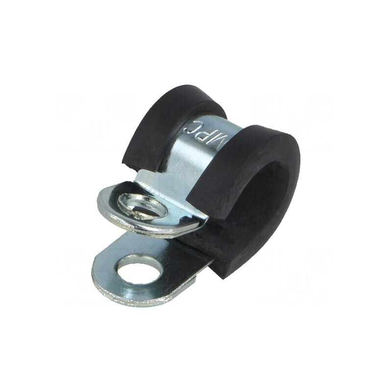 Clipsuri Øbuclă din oţel cu protecţie EPDM, 10mm diametru, 12mm lăţime | Electronic-mag.ro | Componente Electronice