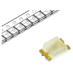 LED SMD 0805 Albastru 18-55mcd 140° 20mA 2x1,25x0,8mm 78mW | Electronic-mag.ro | Componente Electronice