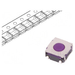 Microîntrerupător TACT SPST-NO 0,05A/32VDC SMT Poz: 2 Fără | Electronic-mag.ro | Componente Electronice
