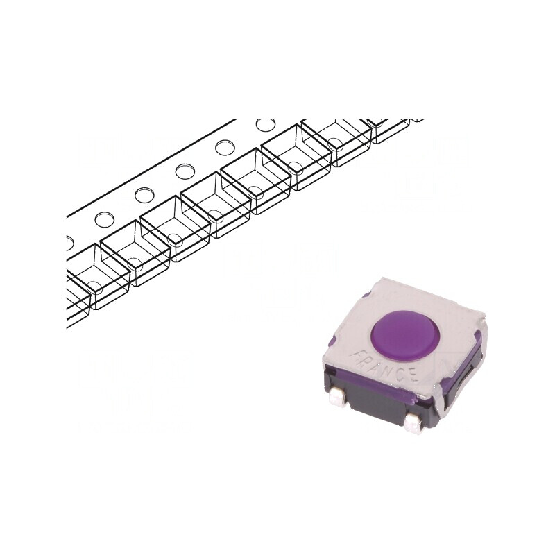 Microîntrerupător TACT SPST-NO 0,05A/32VDC SMT Poz: 2 Fără | Electronic-mag.ro | Componente Electronice