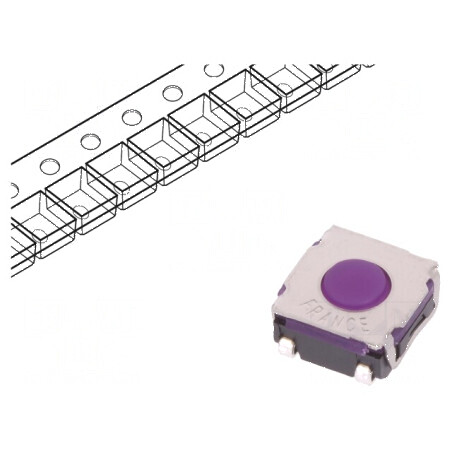 Microîntrerupător TACT SPST-NO 0,05A/32VDC SMT Poz: 2 Fără | Electronic-mag.ro | Componente Electronice